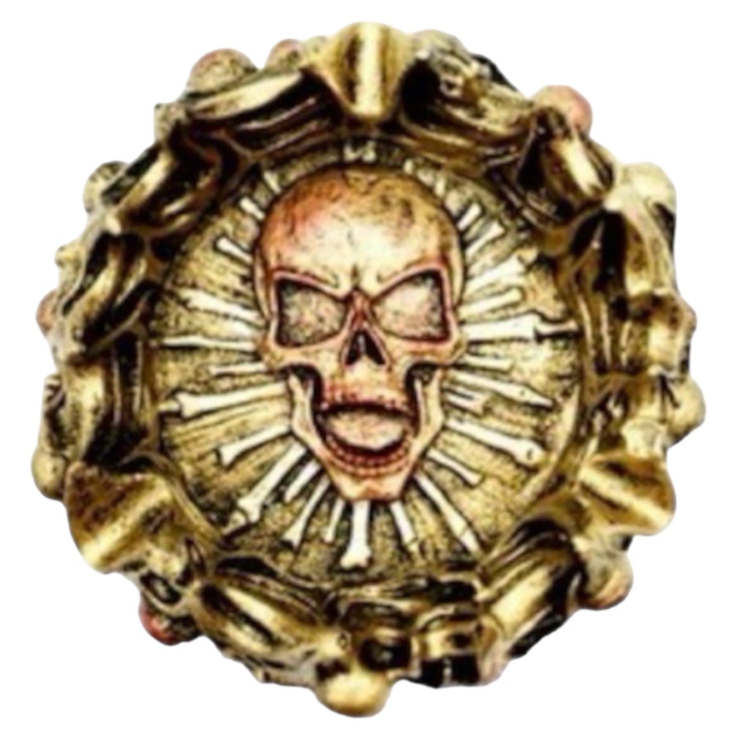 Cenicero Flamas Con Calavera 13cm