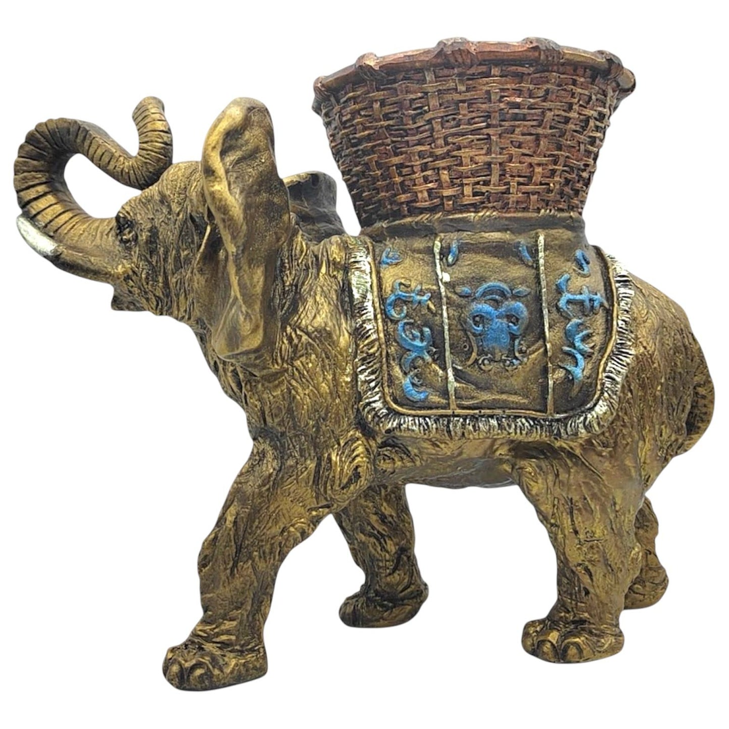 Elefante Hindú Con Canasta 23cm