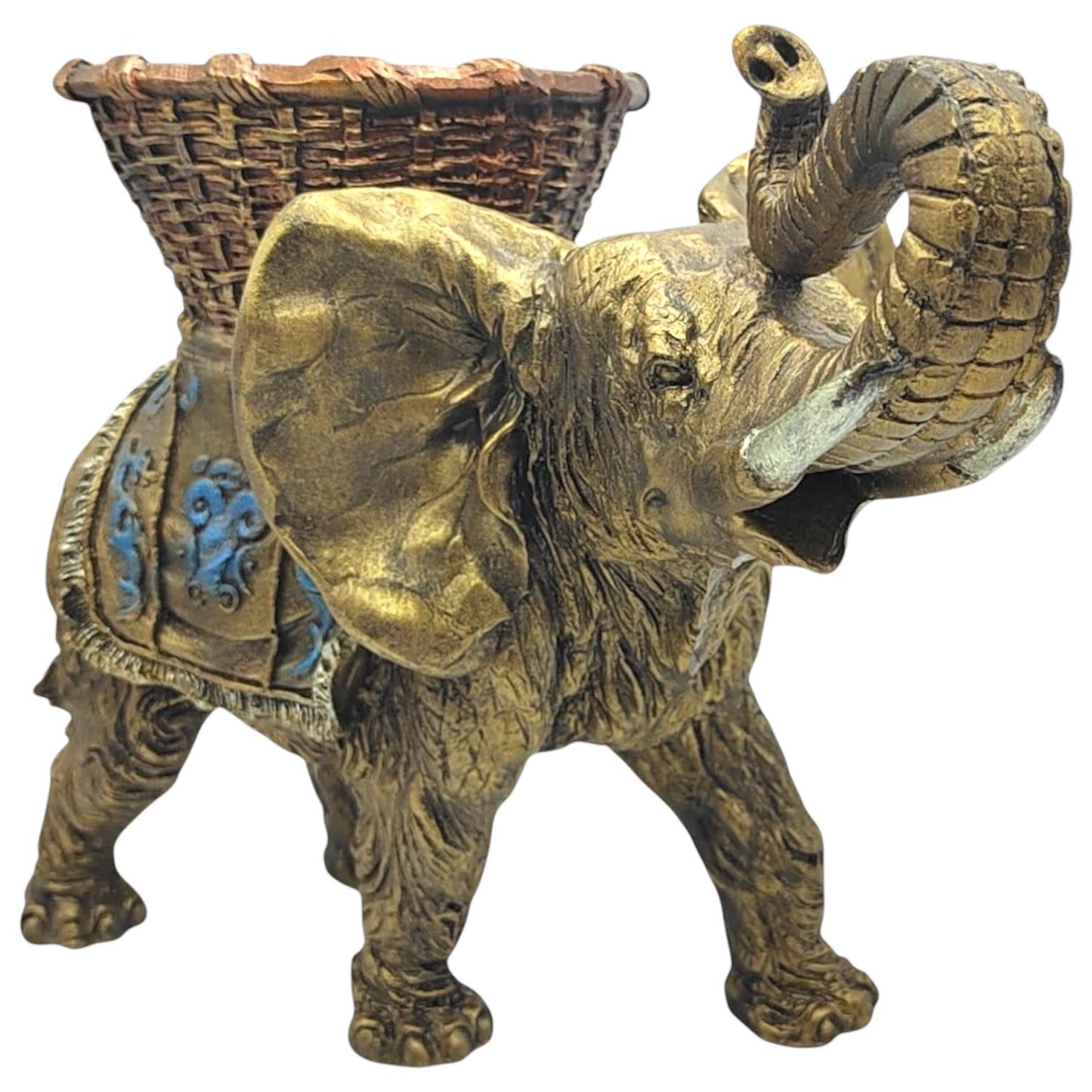 Elefante Hindú Con Canasta 23cm