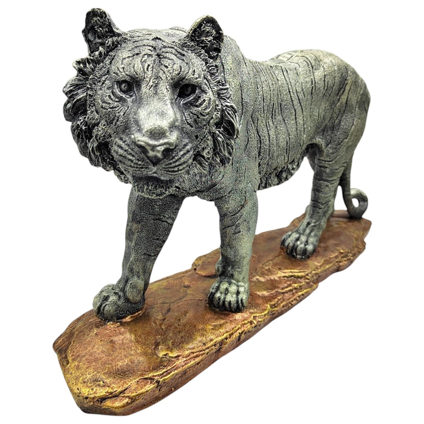 Escultura De Tigre De Pie 26cm