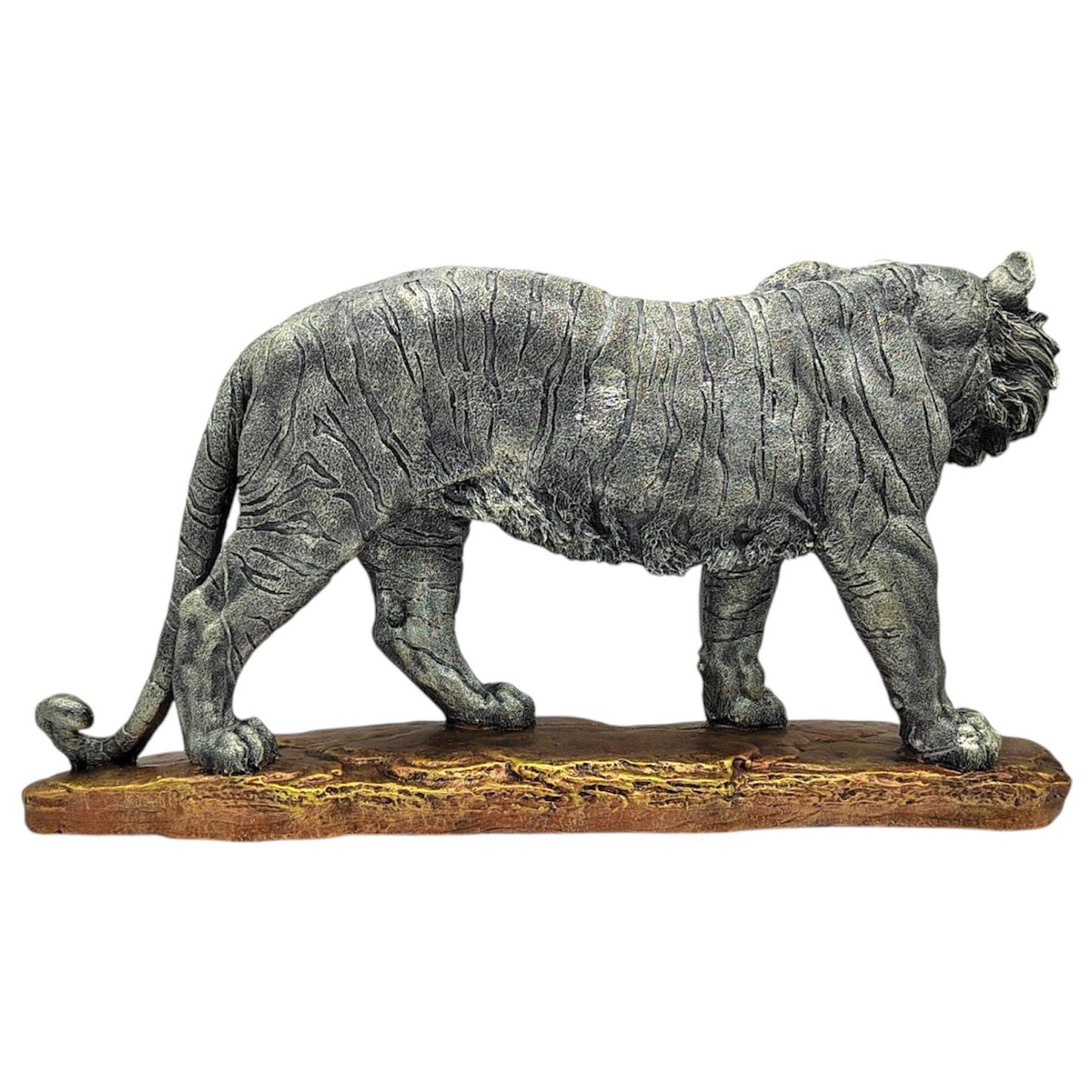 Escultura De Tigre De Pie 26cm