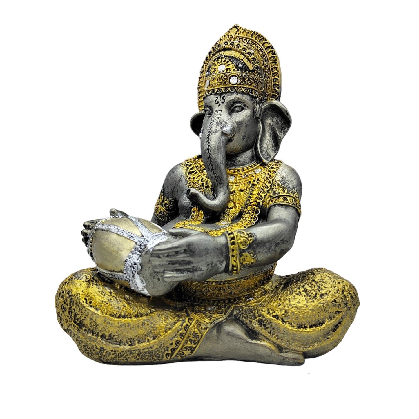 Ganesha Con Tambor (Damaru) 28cm