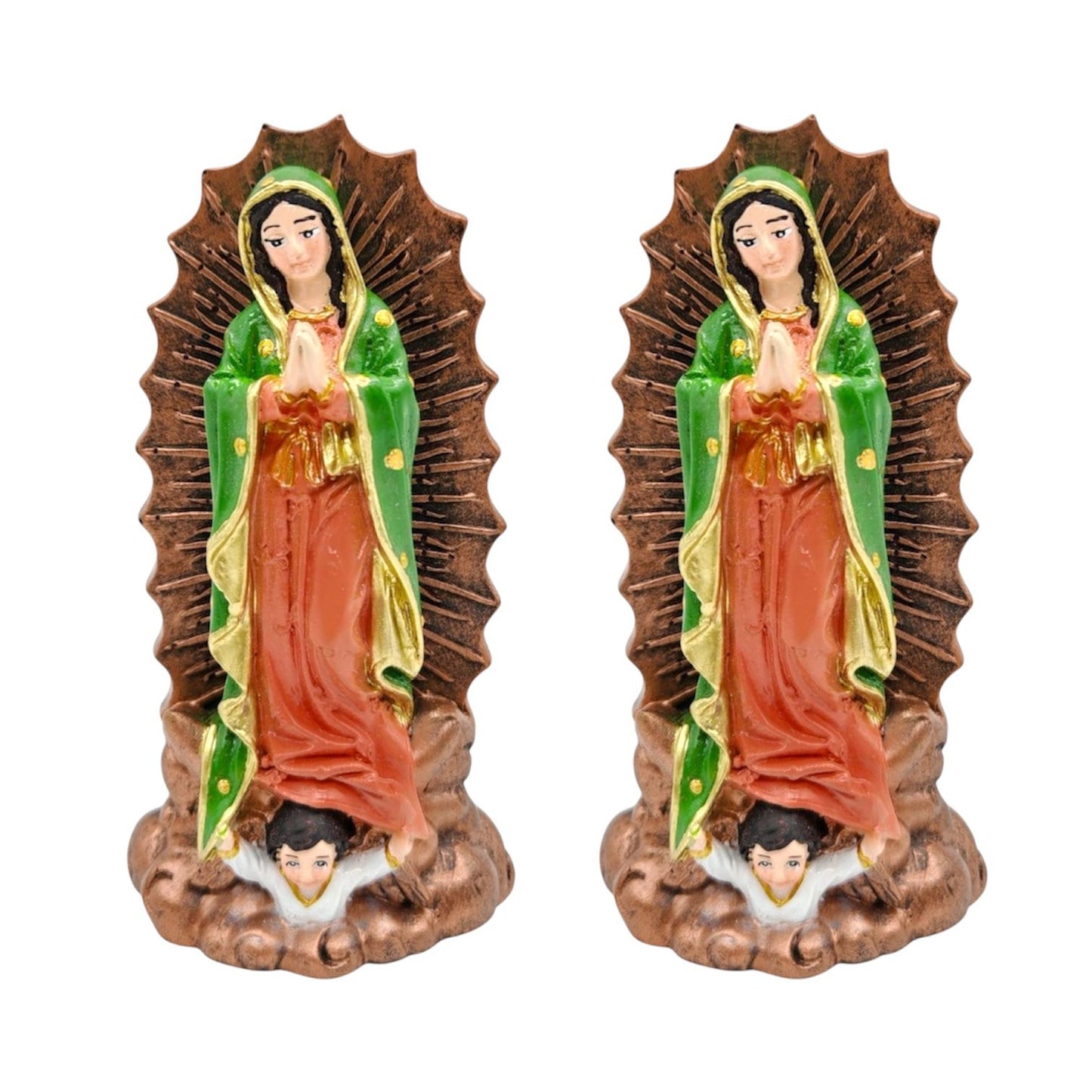 Paquete De Virgen De Guadalupe 13cm (2 piezas)