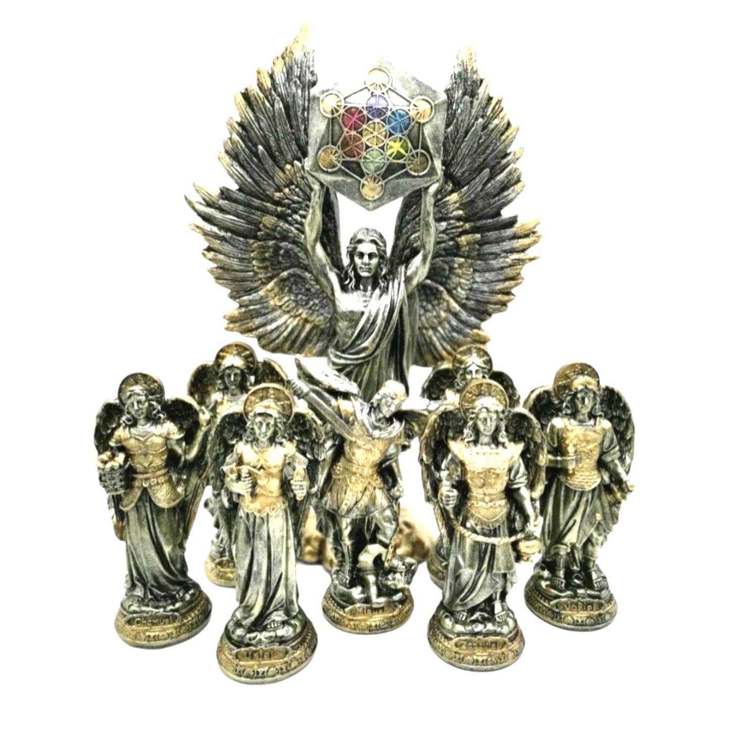 PACK METATRON EXTENDED WINGS 35CM AND 7 ARCHANGELS 15CM