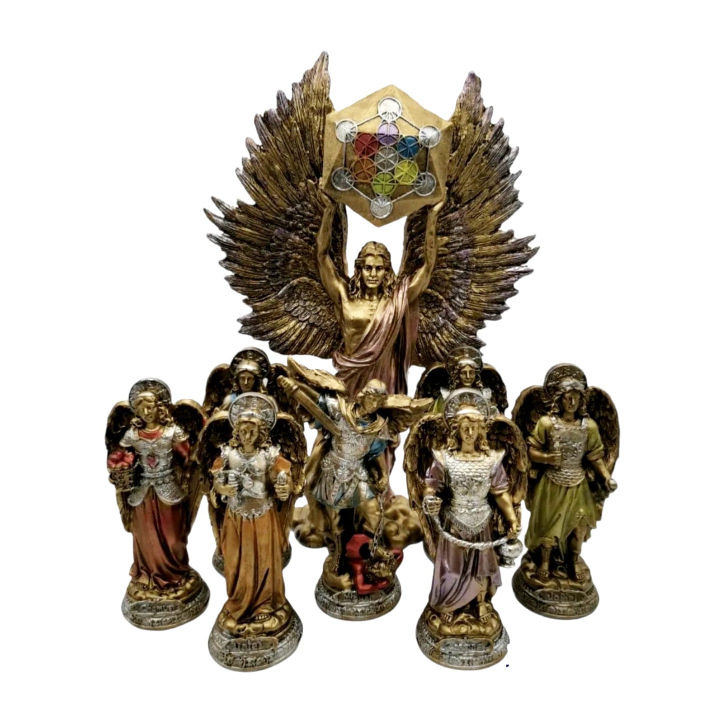 PACK METATRON EXTENDED WINGS 35CM AND 7 ARCHANGELS 15CM