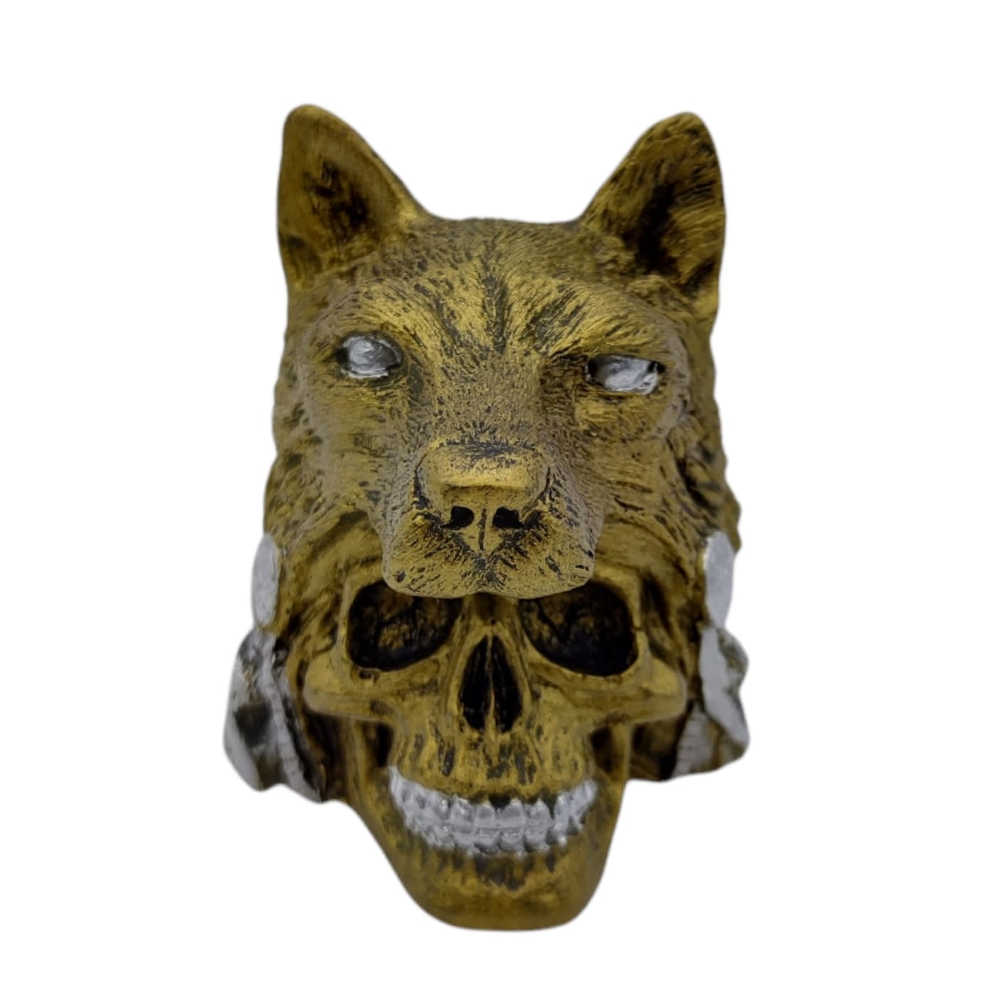 SKULL WITH WOLF TUNE 8CM