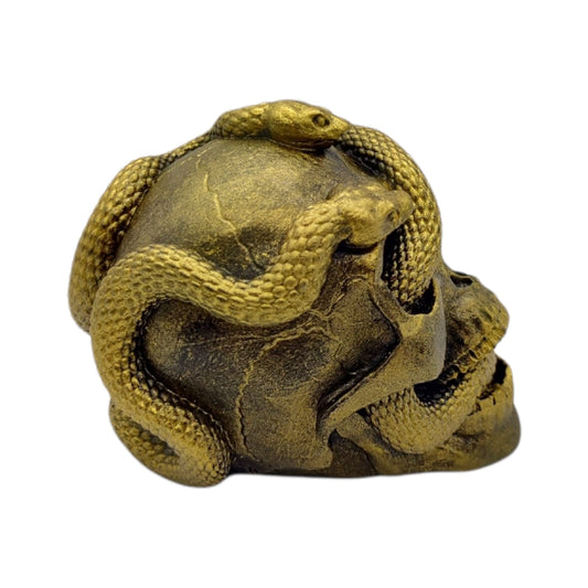 SKULL WITH SNAKES 9CM
