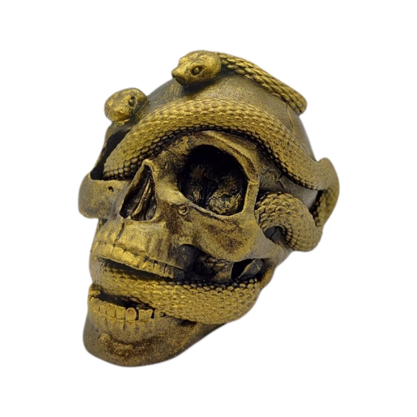 SKULL WITH SNAKES 9CM