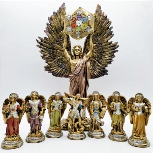 PACK METATRON EXTENDED WINGS 35CM AND 7 ARCHANGELS 10CM