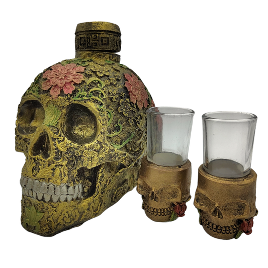 PACKAGE OF 1 SKULL LIQUOR AND 2 TEQUILEROS