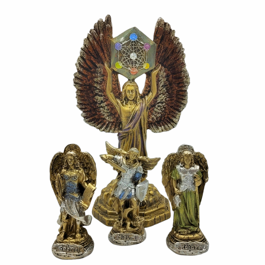 METATRON PACKAGE 24CM AND SET OF 3 ARCHANGELS 10CM GOLD