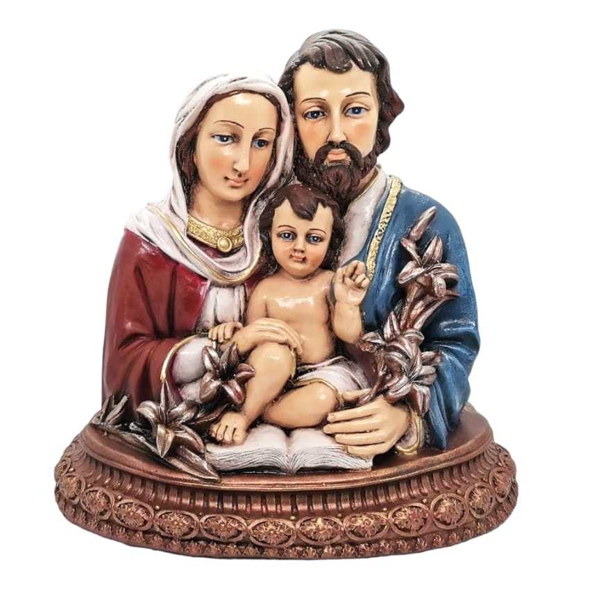 HOLY FAMILY IN BUST 27CM